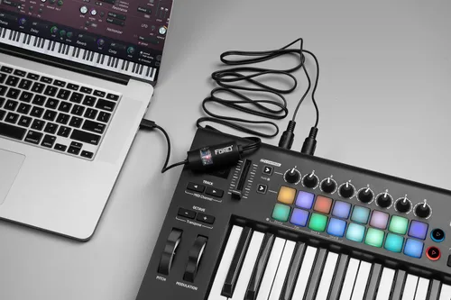 Vista 6 de FORE MIDI USB Interfaz Tipo-C Trabaja con teclado MIDI/MIDI Deivce