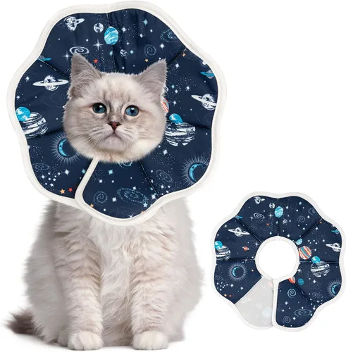 Vista 10 de Cono de recuperación para mascotas, collar isabelino para gatos cachorros, conejos, de plástico, antimordidas, antilamidas para cicatrización