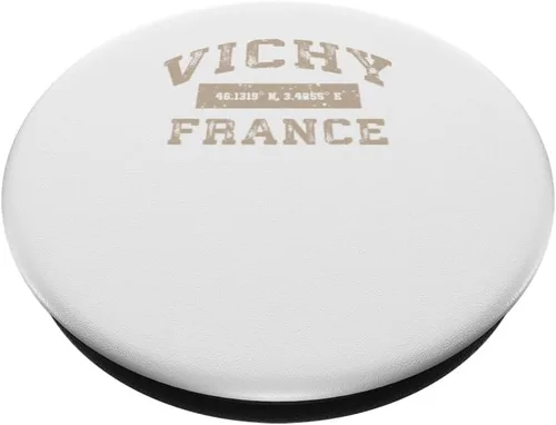 Vista 2 de Vichy France Athletic Beige envejecido Coordenadas PopSockets intercambiables PopGrip
