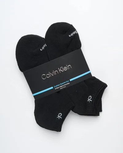 Vista 135 de Calvin Klein Calcetines para hombre, mezcla de algodón, acolchados, sin talla, forro de calcetines atléticos (6 unidades)