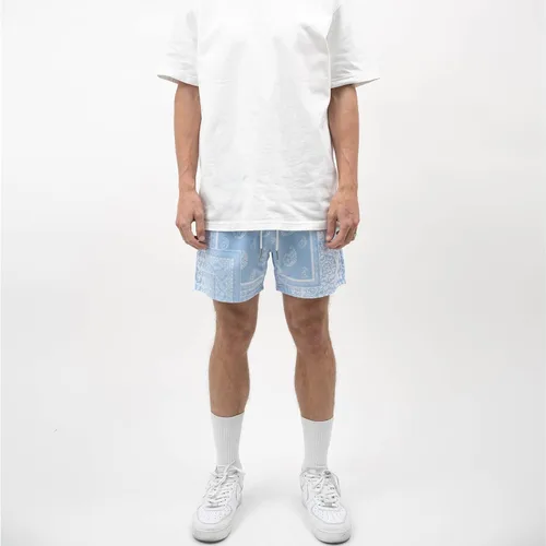 Vista 3 de DIOTSR Pantalones cortos de malla de cachemira para hombre, pantalones cortos casuales con gráficos retro, pantalones cortos atléticos para correr