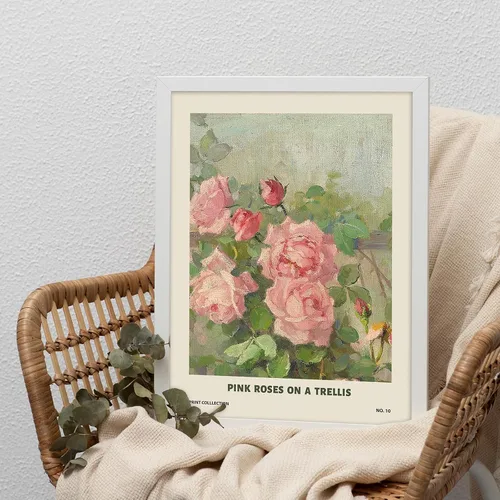 Vista 5 de QIAOMICS Arte floral para pared, pósteres florales vintage para estética de habitación, paquete de 6 impresiones botánicas sin marco de 8 x 10