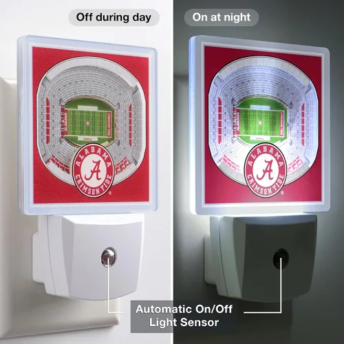 Vista 4 de YouTheFan - Luz Nocturna StadiumView de NCAA de Alabama Crimson Tide