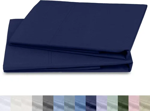 Vista 16 de California Design Den Juego de 2 fundas de almohada de 100 % algodón orgánico tamaño Queen/estándar, suaves y nítidas fundas de almohada de algodón
