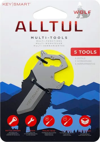 Vista 7 de KeySmart AllTul Shark - Multiherramienta llavero multiusos 4 en 1 para llevar todos los días con abridor de botellas, llave inglesa, punta Phillips