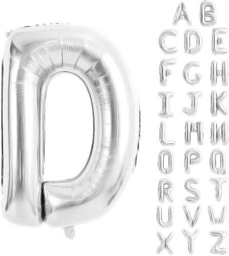 Vista 91 de Globos de letras azules de 40 pulgadas, globo grande del alfabeto de aluminio de Mylar para decoración de cumpleaños, boda, aniversario, graduación