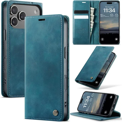 Vista 63 de Funda tipo cartera para Samsung Galaxy Z Fold 7 de piel con tarjetero y función atril, cierre magnético, bloqueo RFID, TPU a prueba de golpes, Negro