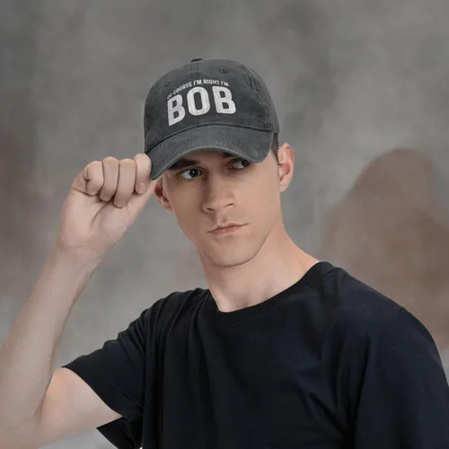 Vista 8 de of Course I'm Right I'm Bob - Gorra de béisbol para hombre, gorra vintage