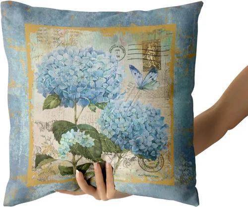Vista 177 de Giwawa Juego de 2 fundas de almohada decorativas con diseño floral de girasol de 16 x 16 pulgadas, fundas de cojín decorativas para el hogar, sofá
