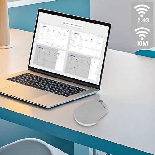 Vista 4 de elec Space Ratón inalámbrico con diseño de cerdo lindo modo dual Bluetooth y ratón USB, funcionamiento silencioso, ergonómico, perfecto