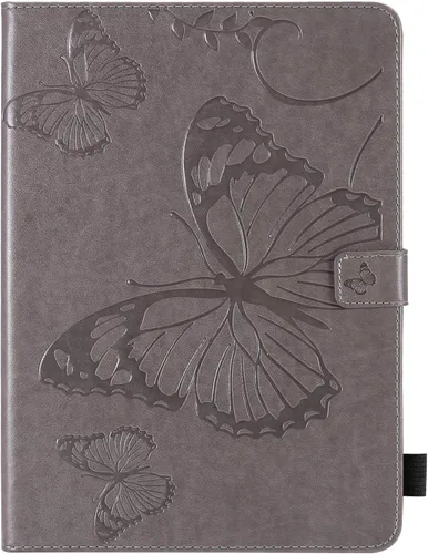 Vista 13 de Funda tipo folio para iPad Pro de 11 pulgadas 2018-2022, iPad Air de 11 pulgadas y 10.9 pulgadas, Techcircle Butterfly en relieve, funda inteligente