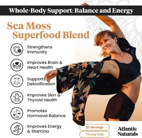 Vista 5 de Atlantic Naturals Paquete de superalimentos de musgo marino – Musgo marino con cápsulas Shilajit 5 en 1 y polvo de musgo marino con ashwagandha