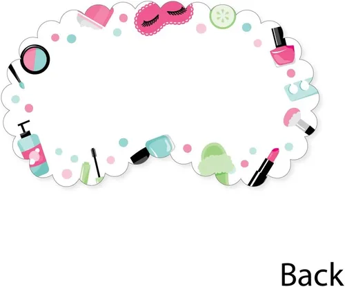 Vista 4 de Big Dot of Happiness Tarjetas de agradecimiento con forma de día de spa, tarjetas de agradecimiento para niñas, con sobres, juego de 12