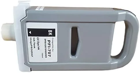 Vista 3 de Vivid Colors Cartucho de tinta compatible con PFI-707 para impresoras Canon PFI707 (23.7 fl oz, 5 unidades) para impresoras iPF830, iPF840, iPF850