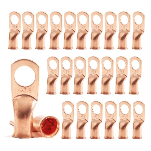 Vista 41 de 25 piezas de terminales de anillo de 1/0 AWG-1/2 (M12), terminales de anillo, conectores de terminal, terminales de cable resistentes, terminales