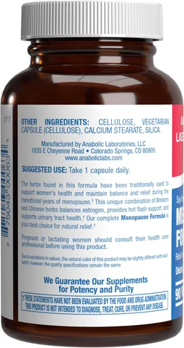 Vista 3 de Suplemento para la menopausia de fitoestrógenos para mujeres, fórmula clínica con Dong Quai Vitex y Cohosh negro para la menopausia, sofocos