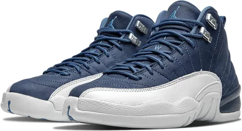 Vista 2 de Jordan Zapatos Para Niños Nike Air 12 Retro Stone Azul DB5595-404