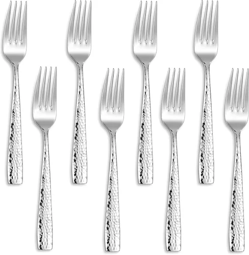 Vista 9 de KEAWELL Tenedores martillados prémium Louis de 4 piezas