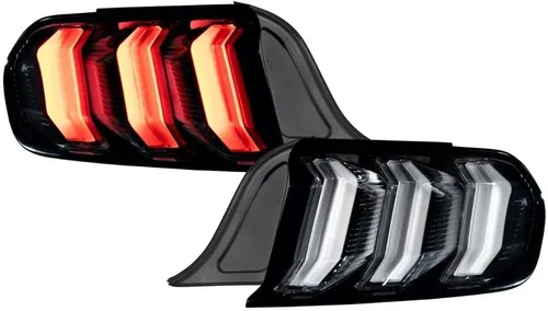 Vista 2 de Form Lighting Luces traseras LED secuenciales compatibles con Ford Mustang 2015-2023 (par), transparentes