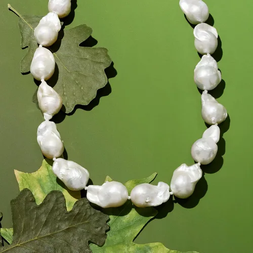 Vista 5 de Ross-Simons 12-15mm Cultured Baroque Pearl Necklace With 14kt Yellow Gold
