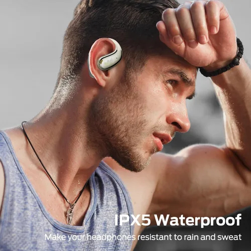 Vista 4 de Monster Open Ear AC360, auricular inalámbrico Bluetooth giratorio, con cordón, Bluetooth 6.0 mejorado, control táctil, batería de larga duración