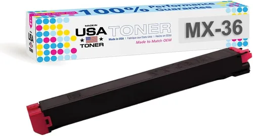 Vista 12 de MADE IN USA TONER Cartucho de repuesto para Sharp MX36NT, MX-2610N MX-2615N MX-3110N MX-3115N MX-3610N (negro, cian, magenta, amarillo, paquete de 4)