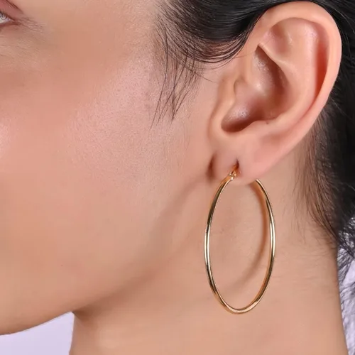Vista 66 de Gempires - Aretes ligeros y gruesos, delicados y minimalistas, hipoalergénicos, chapados en oro, sin deslustre, diseño clásico, para uso diario