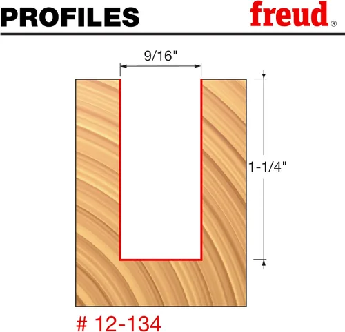 Vista 29 de Broca recta de doble acanaladura Freud, 15/64 x 3/4 de pulgada, con vástago de 1/2 pulgada, 12-096