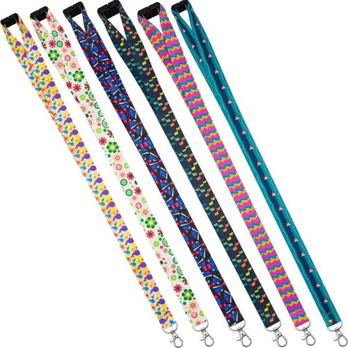Vista 5 de YOUOWO Paquete de 6 cordones para tarjetas de identificación para crucero, lindas llaves para niños y mujeres, tarjetero, tarjeta de barco
