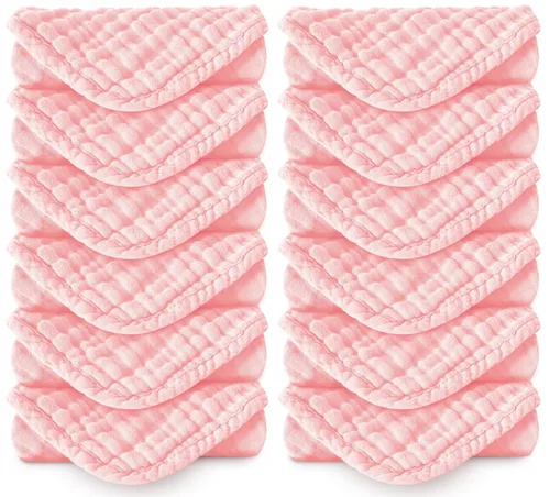 Vista 8 de Paquete de 8 paños grandes para eructos para bebé, 20 x 10 pulgadas, paños para eructos ultra absorbentes, paños de mano, toalla para recién nacido