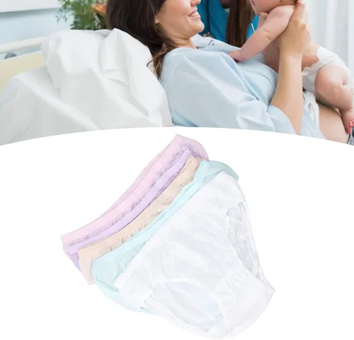 Vista 8 de Walfront Ropa interior desechable para mujer, bragas desechables suaves, elásticas, transpirables, de algodón puro