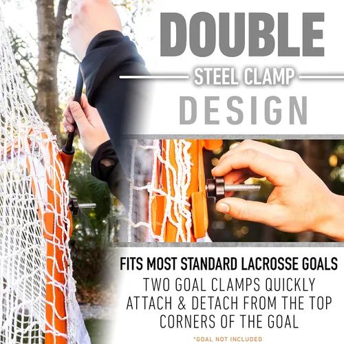 Vista 5 de Franklin Sports Portería de lacrosse Fibertech con respaldo - 3.66 m x 2.74 m