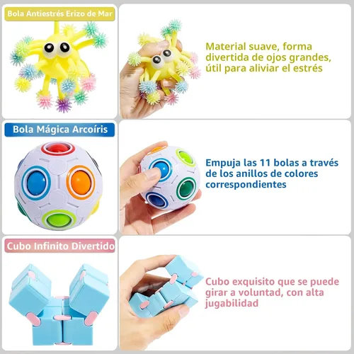 Vista 2 de 76 piezas Juego de juguetes sensoriales para aliviar el estrés, paquete antiansiedad, juguetes sensoriales para niños y adultos, paquetes
