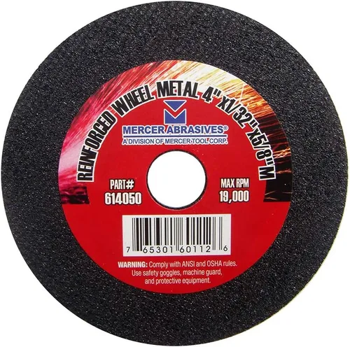 Vista 7 de Mercer Industries 613060-Ruedas de corte de metal de 3" x 1/16" x 1/4" (paquete de 100)