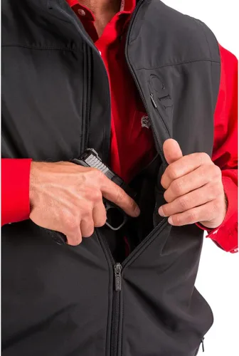 Vista 4 de Cinch Men's Bonded Softshell Vest with Concealed Carry Pockets