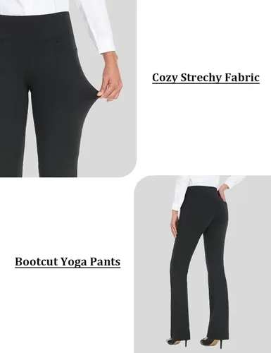 Vista 87 de Safort Pantalones de yoga con entrepierna de 28" 30" 32" 34"más amplios en la parte inferior para botas altas, 4 bolsillos, UPF50+