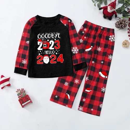 Vista 3 de KASAAS Pijamas de Navidad para la familia, conjuntos a juego para mujeres y hombres, divertidos trajes de descanso de Navidad para parejas