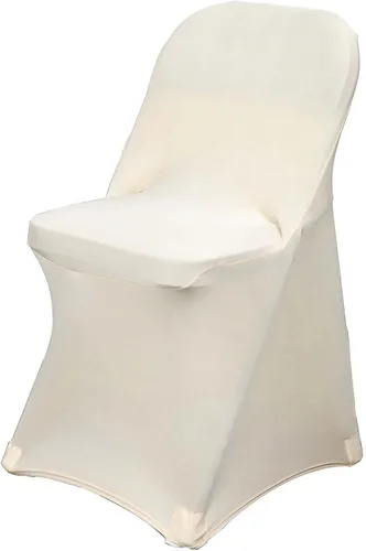 Vista 6 de Efavormart - Funda para silla plegable elástica de elastano, ajustable, para cenas, eventos, bodas, fiestas, banquetes, catering, color beige