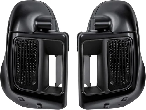 Vista 15 de Carenados para motocicletas para Harley, SLMOTO Carenado inferior ventilado negro vívido para piernas con altavoces de 6.5" y rejillas para Harley