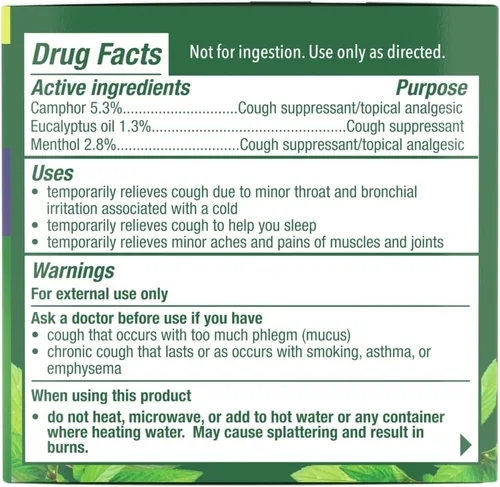 Vista 11 de Mentholatum Ungüento de Fricción Vaporizante Nocturno, Aroma a Lavanda, Supresor de Tos de Fuerza Máxima, Fricción Tópica para el Pecho y Pomada