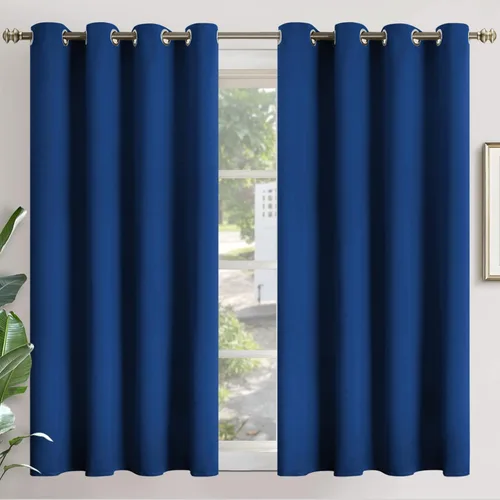Vista 73 de YoungsTex - Cortinas blackout cortas, aislamiento térmico, ojales, oscurecen la habitación, privacidad, para cámper, sótano, cocina y baño, 2 Gris