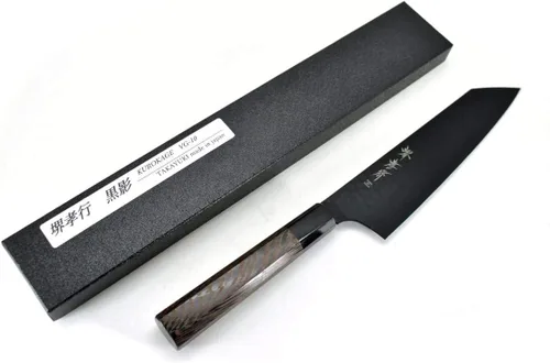 Vista 6 de Sakai Takayuki/KUROKAGE Series VG-10 Kengata Gyuto (cuchillo de chef) 190 mm/7.5" Negro