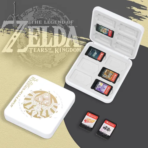 Vista 7 de DLseego Game Card Case for Switch LiteSwitchSwitch OLED, Gold Kingdom Medallion Design Switch Game Cartridge Memory Card Portable Storage with 12