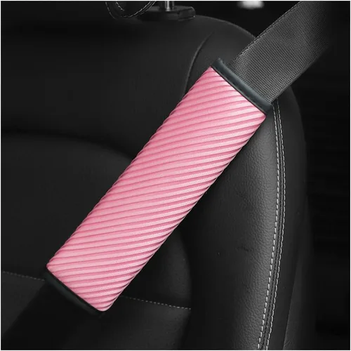 Vista 9 de AUCELI 2 fundas para cinturón de seguridad para automóvil, transpirables, correas de arnés de hombro que ayudan a proteger tu cuello, para una