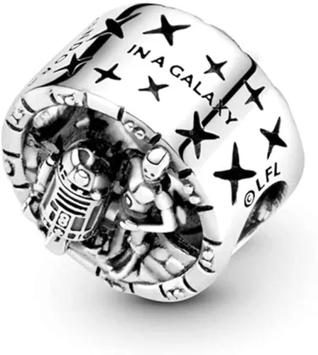 Vista 4 de PANDORA Star Wars C-3PO y R2-D2 Charm Metal Sin gemas