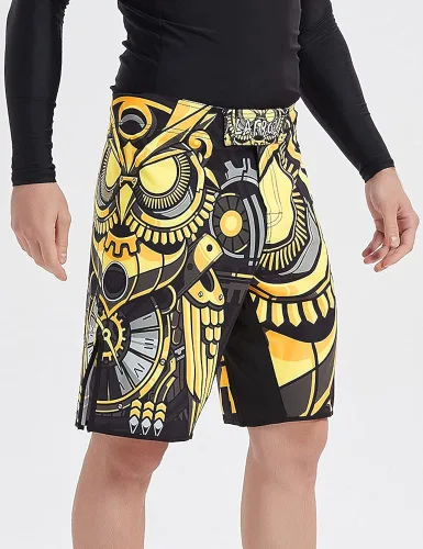 Vista 4 de LAFROI QJK01 - Pantalones cortos de boxeo para hombre con cordón y bolsillo