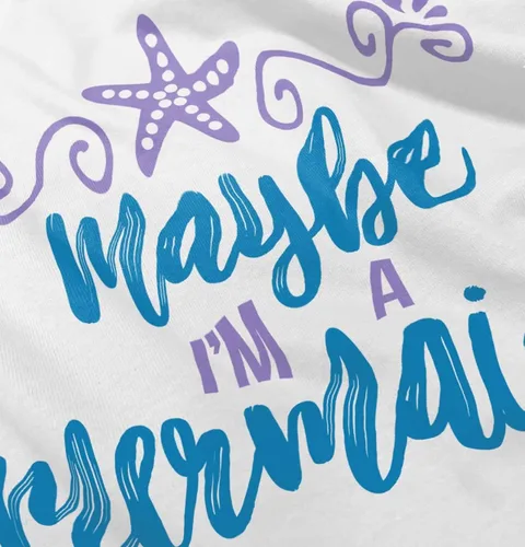 Vista 4 de Camiseta para niñas con texto en inglés "I'm A Mermaid Cute Daughter Beach Day