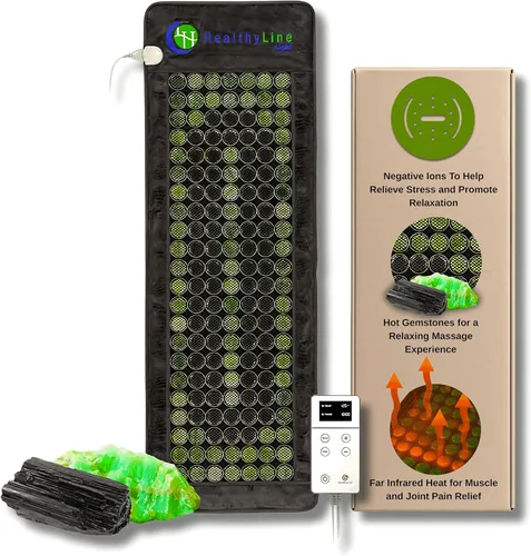 Vista 8 de HealthyLine - Alfombrilla térmica de infrarrojos lejanos para alivio del dolor de espalda, cuello, hombros y músculos - Alfombrilla eléctrica
