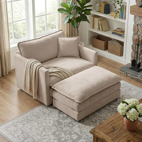 Vista 62 de SoarFlash Sofá modula, de felpilla, posición de en medio, beige