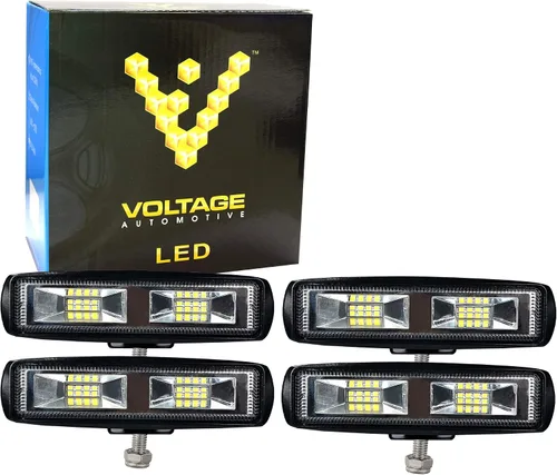 Vista 7 de Barra de luz de inundación todoterreno de 6 pulgadas para Jeep, camión, conducción, vehículos todoterreno - Tira de luz LED antiniebla resistente al